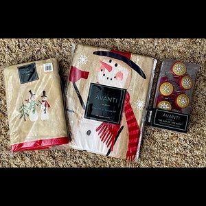 Tall Snowmen Bathroom Set